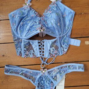 For Love and Lemons bustier and matching thong BNWT